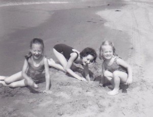 Girls at Second Beach (Kathleen in the middle)